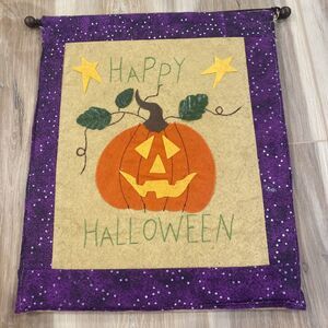 Halloween Wall Hanging / Decor 15x13 Pumpkin Jack O Lantern